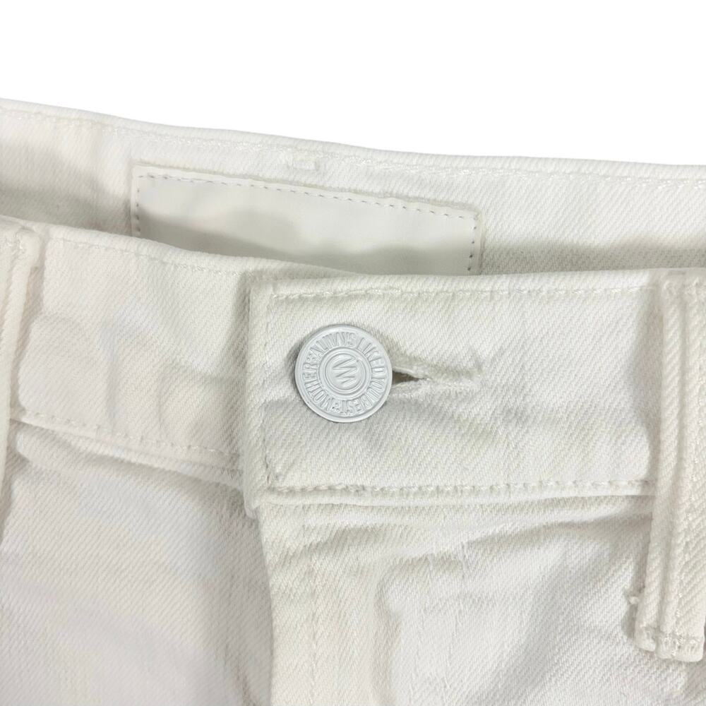 MOTHER The Dutchie Short Fray White Embroidered Floral Denim Shorts Size 27 - Picture 7 of 13